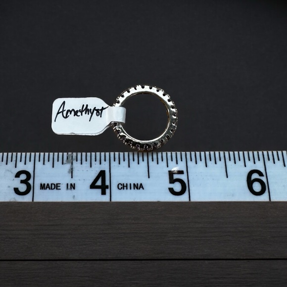 Amethyst Eternity Wedding Ring - Picture 5 of 9